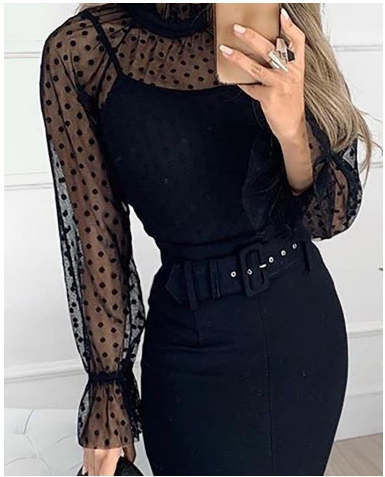 Robe en Maille Douce à Bretelles