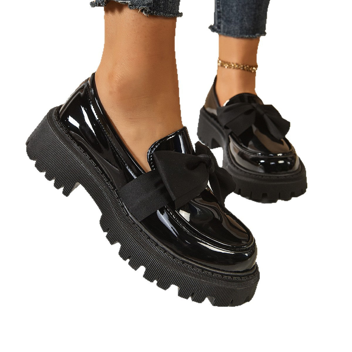 Chaussures Cuir Vintage à Fleur